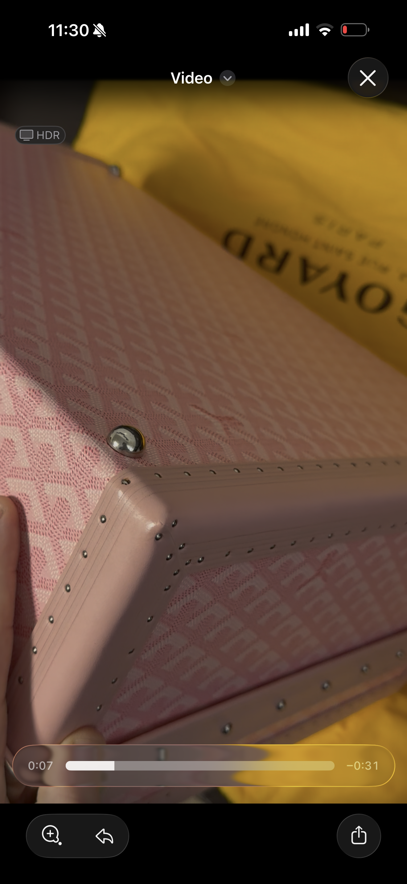 Goyard Special Order VIC Grand Hotel 50 Trunk Bag Sakura Pink (2008)