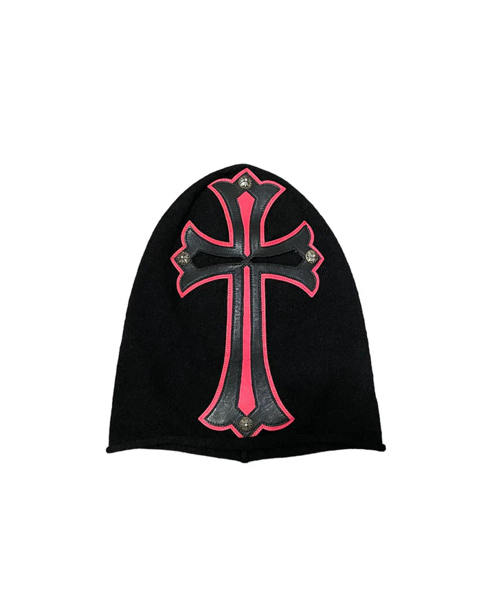 CHROME HEARTS CASHMERE SKI MASK (RED/BLACK)