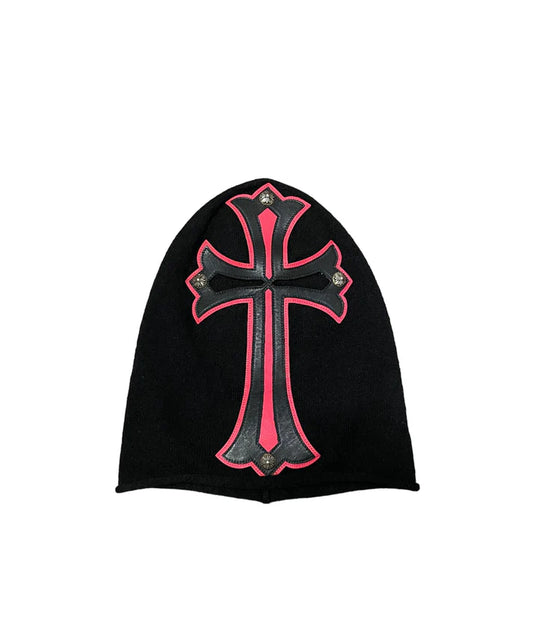 CHROME HEARTS CASHMERE SKI MASK (RED/BLACK)